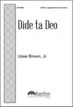 Dide ta Deo SATB choral sheet music cover